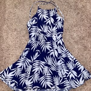 Palm printed dress